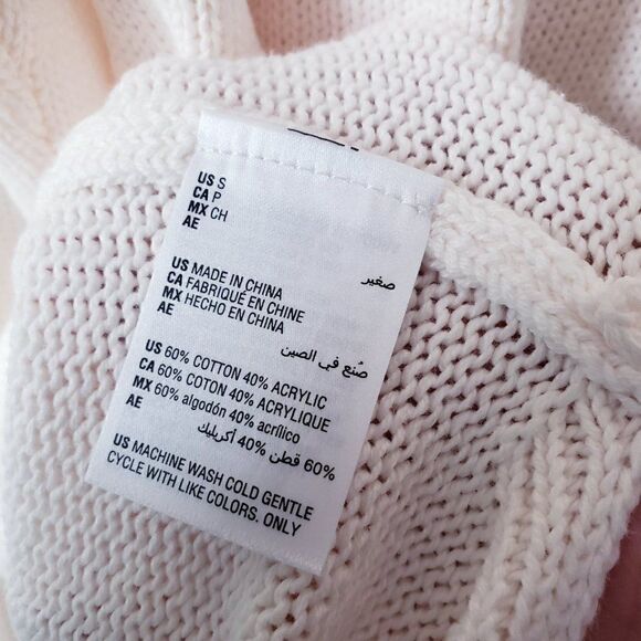 Style&Co Longline Open Front Hoodied Cardigan Sweater Size S Ivory Cream Vanilla - Picture 8 of 10